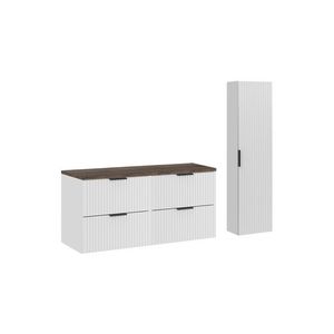 Koupelnová sestava Casad s deskou, umyvadlem a skříňkami 120 cm bílá/dub santafe vintage vyobraziť