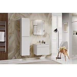 Koupelnová sestava Iconic se zápustným umyvadlem, skříňkami a zrcadlem 60 cm bílá vyobraziť