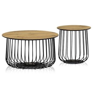 Súprava konferenčných stolíkov, divoký dub, 2 ks vyobraziť