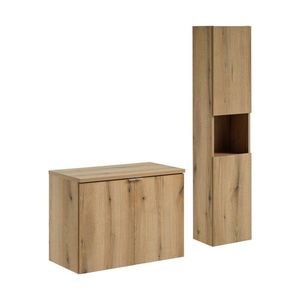 Koupelnová sestava Nova Oak II s deskou a skříňkami 80 cm dub evoke vyobraziť