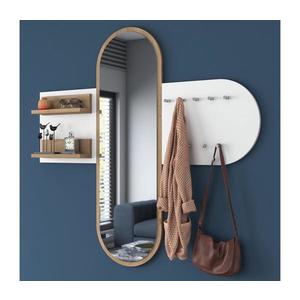 Nástenné zrkadlo RANI 125x120 cm biela/hnedá 893RAN2801 vyobraziť