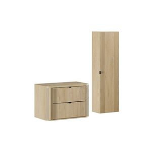 Koupelnová sestava Ovalia se skříňkami 80 cm dub Cremona vyobraziť