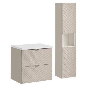 Koupelnová sestava Viva Cashmere s deskou a skříňkami 60 cm kašmírová vyobraziť