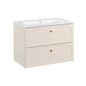 Koupelnová skříňka Donna Fly se zápustným umyvadlem 80 cm písková vyobraziť