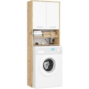 Koupelnová skříňka nad pračku FIN dub artisan/bílá vyobraziť