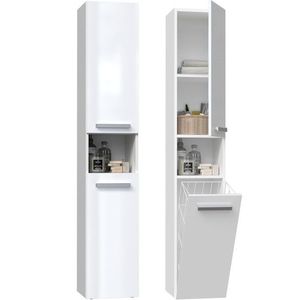 Koupelnová skříňka NEL III bílá lesk vyobraziť