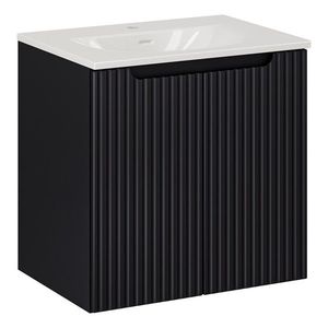 Koupelnová skříňka Nova Black I Sky se zápustným umyvadlem 60 cm černá/bílá vyobraziť