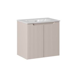 Koupelnová skříňka Nova Cashmere I Sky se zápustným umyvadlem 60 cm kašmírová/bílá vyobraziť