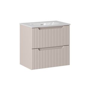 Koupelnová skříňka Nova Cashmere II Sky se zápustným umyvadlem 60 cm kašmírová/bílá vyobraziť