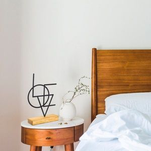 Kovová dekorácia Geometric 41 cm čierna vyobraziť