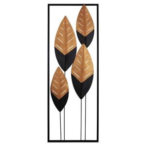 Kovová dekorácia na stenu ASIL 32 cm čierna/zlatá vyobraziť