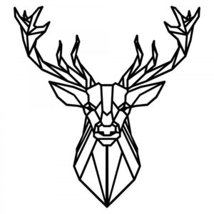 Kovová dekorácia na stenu Jelen 60x65 cm čierna vyobraziť