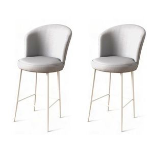 Súprava barových stoličiek Uras Grey and White, 2 ks, 2 ks vyobraziť