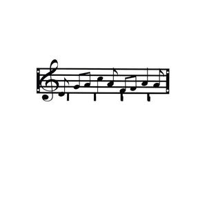 Kovový vešiak NOTE 60 cm čierny vyobraziť