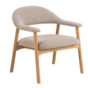 Křeslo ADDI lounge z masivu béžové/dub přírodní vyobraziť