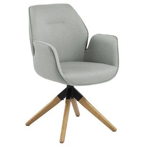 Kreslo Aura svetlo sivá/dub vyobraziť