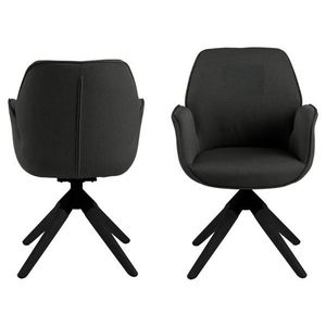 Kreslo Aura tmavo šedé/čierne vyobraziť