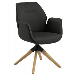 Kreslo Aura tmavosivá/hnedá vyobraziť