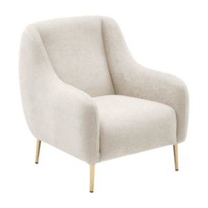 Křeslo Simena krémové/zlaté vyobraziť