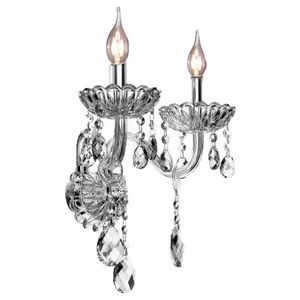 Krištáľová nástenná lampa 300757 strieborná vyobraziť
