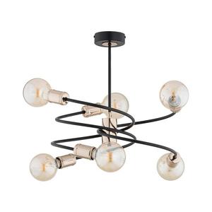 Luster na tyči DISCO 6xE27/60W/230V čierna/zlatá 63233 vyobraziť