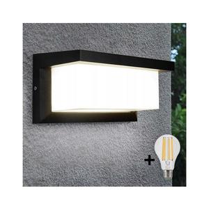 LED Vonkajšie nástenné svietidlo NEELY 1xE27/9W/230V 4000K IP54 čierna BW0332+BG0281 vyobraziť