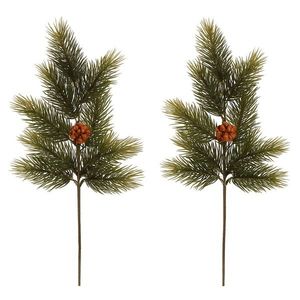 Set borovicových vetiev so šiškami, 50 cm, 2 ks, zelená vyobraziť