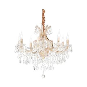 Ideal Lux - Krištáľový luster na reťazi NAPOLEON 8xE14/40W/230V pr. 67 cm zlatá 167398 vyobraziť