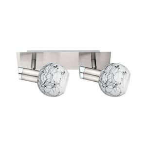 Eglo - LED Bodové svietidlo MY CHOICE 2xE14/4W/230V chróm/biela/čierna 1xEG31107+2xEG90252 vyobraziť