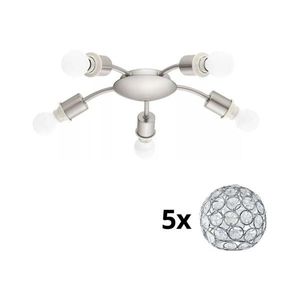 Eglo - LED Stropné svietidlo MY CHOICE 5xE14/4W/230V chróm 1xEG31116+5xEG92867 vyobraziť