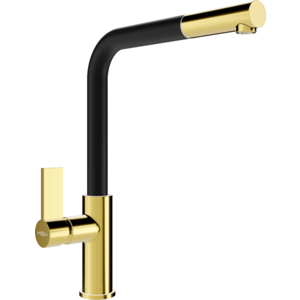 Kuchynská batéria Mexen Flora čierna/zlatá vyobraziť
