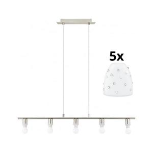Eglo - LED Luster na lanku MY CHOICE 5xE14/4W/230V chróm/biela 1xEG31119+5xEG94749 vyobraziť