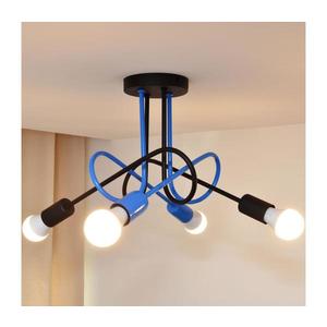 Prisadený luster OXFORD 4xE27/15W/230V čierna/modrá W-2016/4 BK+BL/H vyobraziť