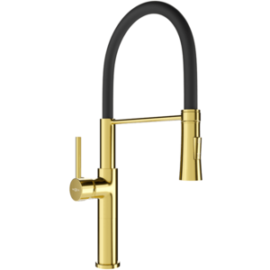 Kuchynská batéria výsuvná MEXEN DINA čierna/zlatá vyobraziť