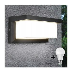 LED Vonkajšie svietidlo so žiarovkou so senzorom súmraku NEELY 1xE27/9W/230V IP54 BG0715+BW0296 vyobraziť