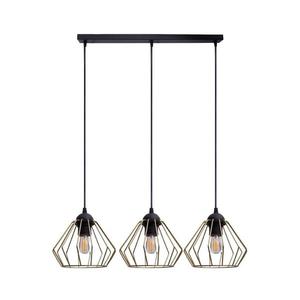 HEXE Luster na lanku CEED GOLD 3xE27/60W/230V čierna/zlatá 0727 vyobraziť