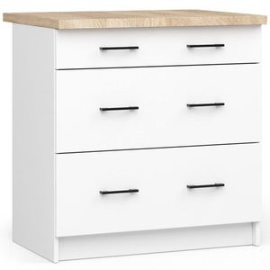 Kuchynská skrinka Olivia S 80 cm 3S biela vyobraziť