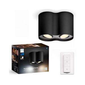 Philips - LED Stmievateľné bodové svietidlo Hue PILLAR 2xGU10/4, 2W/230V + DO čierna 8720169320116 vyobraziť