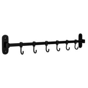 Kuchyňská tyč s háčky SIVAS černá vyobraziť