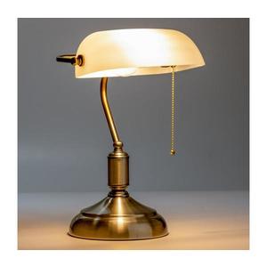 Brilagi - Stolná lampa BANK OFFICE 1xE27/60W/230V mosadz/biela L352-BI/MOS vyobraziť