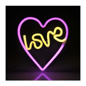 LED Neónová nástenná dekorácia LOVE LED/3W/3xAA USB ružová 327154 vyobraziť