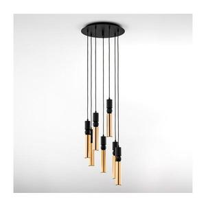 Jupiter 2018 - Luster na lanku ALAS 7xGU10/10W/230V zlatá/čierna 2018 vyobraziť