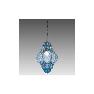 SIRU- Luster na reťazi CLASSIC 1xE27/60W/230V pr. 30 cm modrá/čierna benátske sklo MS101-040AMB vyobraziť