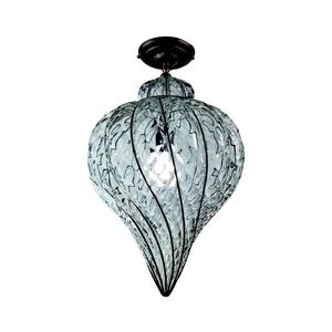 SIRU - Prisadený luster GOCCIA 1xE27/60W/230V pr. 25 cm číra/hnedá benátske sklo MC111-035CRB vyobraziť