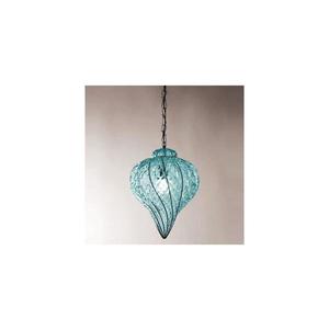 SIRU - Luster na reťazi GOCCIA 1xE27/60W/230V pr. 25 cm modrá/hnedá benátske sklo MS111-035AMB vyobraziť