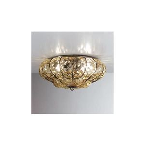 SIRU - Stropné svietidlo SOLE 3xE14/40W/230V pr. 31 cm béžová/chróm benátske sklo MC170-015ABB vyobraziť