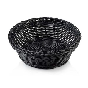 Kulatý košík na pečivo SINO 20x7 cm černý vyobraziť