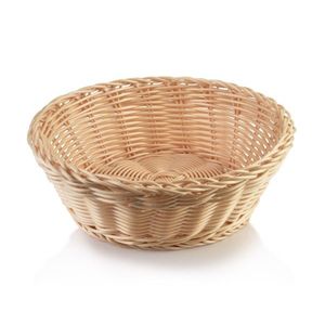 Kulatý košík na pečivo SINO 20x7 cm světle hnědý vyobraziť