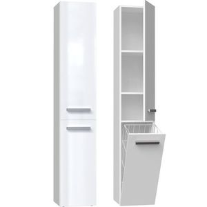 Kúpeľňová skrinka NEL IV biely lesk vyobraziť