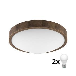 Brilagi - LED Stropné svietidlo CARVALHO SLIM 2xE27/60W/230V dub orech pr. 37 cm 8590828607205 vyobraziť